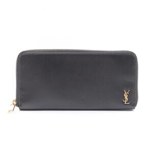 Yves Saint Laurent Saint Laurent Paris Cassandra Zip-Around Wallet, Leather L...